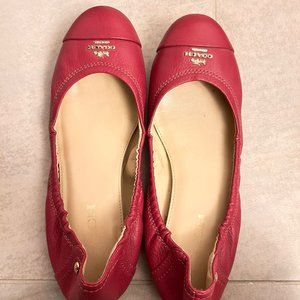 Magenta Coach Ballet Flats (size 6)